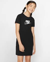 Nike Sportswear Big Kids Girls Dress Nike Com In 2020 Girls Sportswear Cotton Tshirt Dress Black Shirt Dress