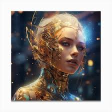 Sci-Fi Girl Canvas Print by David Arts