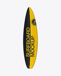 Surfboard Mockup Halfside View In Object Mockups On Yellow Images Object Mockups Mockup Free Psd Mockup Free Psd Mockups Templates