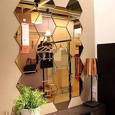 This hexagonal wall mirror comes ready for mounting with included hardware, and it can be hung in two different orientations to suit your style. Mirror Wall Stickers 12pcs Hexagon Mirror Art Diy Home Decorative Hexagonal Acrylic Mirror Wall Sheet Plasmirror Tiles For Home Living Room Bedroom Sofa Tv Background Wall Decal Decoration Deco Fash Stores