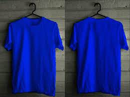 Desain Kaos Polos Depan Belakang Warna Biru Kaos Jaket Bomber Baju Kaos
