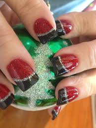 Black And Red Design Nails Pin By Annette Passmore On Nails My Nail Designs Line Nail Art Lines On Nails Black Gel Nails