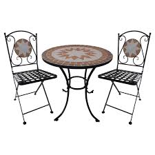 find marquee 3 piece mosaic tile bistro setting at bunnings warehouse visit your local store for the w outdoor tables and chairs bistro set outdoor dining set