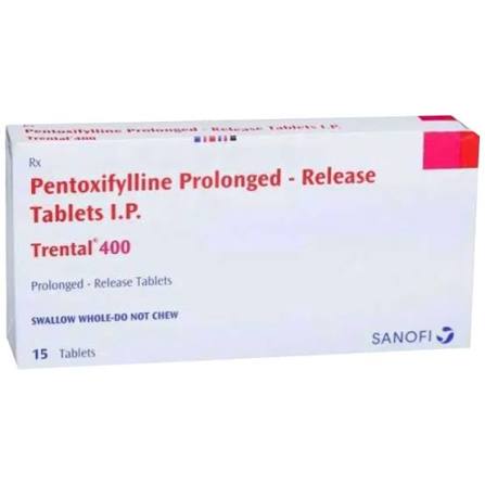 Buy Trental 400 Tablet online | Uses, Side Effects, Price and substitutes | Apollo Pharmacy