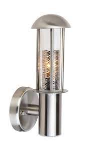 Blooma Tellumo Brushed Stainless Steel Silver Mains Powered External Wall Light Departments Diy At B Q Wall Lights Diy Wall Lights Brushed Stainless Steel