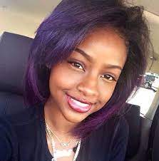 Twenty Quick Bob Hairstyles For Black Females Hairstyles Purple Hair Black Girl Hair Styles Short Bob Hairstyles