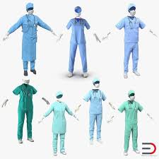 Doctor Clothing Collection 6 3d Model Ad Clothing Doctor Model Collection Doctor Outfit Model Female Surgeon