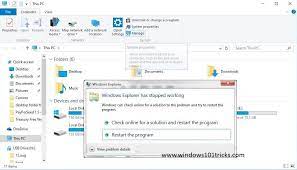 Solved Windows Explorer Keep Crashing Or Windows Explorer Has Stopped Working Windows Solving Crash