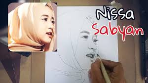 Menggambar Wajah Nissa Sabyan Tanpa Penghapus Youtube