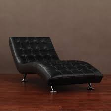Thanks to the metal frame, this chaise lounge stays strong and sturdy. Black Leather Chaise Lounge Ideas On Foter