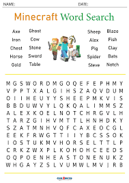 This can mess up the whole layout and make the document. Printable Minecraft Word Search Cool2bkids