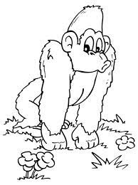 Profile of an angry gorilla. Monkey Baby Gorilla Monkey Coloring Page Jpg Monkey Coloring Pages Zoo Coloring Pages Dolphin Coloring Pages