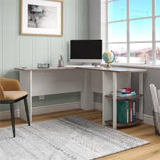 Ameriwood Home Dominic L Desk With Bookshelves Espresso Walmart Com L Shaped Corner Desk Bookshelf Desk White Corner Desk