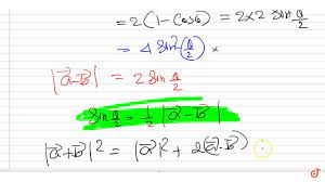 If Vec A And Vec B Are Unit Vectors Inclined At An Angle Theta Then Prove That I S Youtube