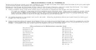measuring for a thimble for a thimble there are several ways