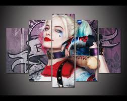 See over 412 harley quinn images on danbooru. Suicide Squad Harley Quinn Wall Art Canvas Print Decor Delightedstore