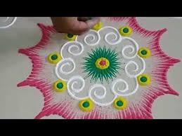 Small Easy And Quick Rangoli Design Easy Rangoli Designs By Deepika Pant Youtube Rangoli Designs Easy Rangoli Designs Simple Rangoli