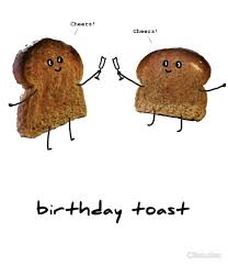 *not knowing whether or not lavi was making puns or not* rabbit! Funny Pun Birthday Card Have A Birthday Toast Birthday Puns Birthday Card Puns Funny Birthday Cards