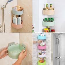 Detalhes Sobre Canto Cozinha Banheiro De Plastico De Armazenamento Rack Organizador Prateleira Chuveiro Fu Shower Shelves Kitchen Corner Storage Corner Storage