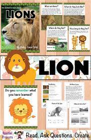 All About Lions Nonfiction Unit Writing Activities Nonfiction Interactive Notebooks Social Studies