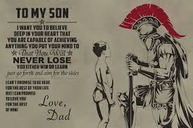 Wa049 To My Son English Warrior Poster Warrior Quotes My Children Quotes Dad Quotes
