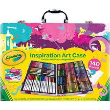 Crayola Inspiration Art Case With 140 Pieces Pink Walmart Com Art Case Crayola Art Pink Art