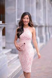 Missguided Blush Pink Lace Dress Extra Petite Boston Blog Wedding Guest Dress Summer Best Wedding Guest Dresses Lace Pink Dress