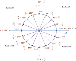 radian circle with coordinates the graph below shows