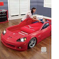 Step2 Corvette Toddler To Twin Bed With Lights Step2 Toys R Us Twin Car Bed Kids Car Bed Car Bed Frame