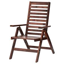 Applaro Reclining Chair Outdoor Brown Foldable Brown Stained Brown Ikea Ikea Garden Outdoor Chairs Ikea Applaro