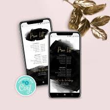Instagram Price List Template Insta Story Price List Design Etsy In 2021 Price List Design Price List Template List Design