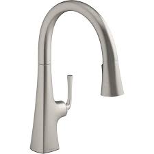 March 24, 2016 by abby thome. Kohler Graze Vibrant Stainless 1 Handle Deck Mount Pull Down Handle Kitchen Faucet In The Kitchen Faucets Department At Lowes Com