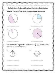 This Is A Worksheet With A Review Of The Lesson 11 1 In The 4th Grade Go Math Series Angles And Fractional Parts Of A Math Practices Go Math Parts Of A Circle