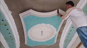 طريقة تركيب ديكور جبسم بورد مع كورنيش جبصين Ceiling Design Design Gypsum Board