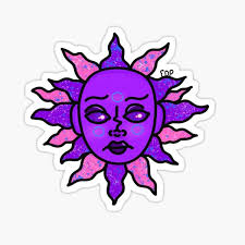 Alien Sun and Moon " Sticker for Sale by EnvyArts