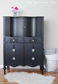 Black tall dresser with sparkle drawer pulls. A Tall Black Dresser With Glass Knobs The Weathered Door
