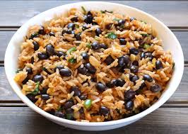 Black Beans And Rice In Rice Cooker Recipe Black Beans Rice Recipe Spanish Rice And Beans Vegetable Recipes Black Beans And Rice