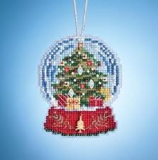 christmas tree globe beaded kit