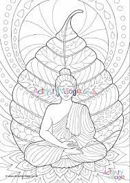 Buddhist mandala coloring pages are a fun way for kids of all ages to develop creativity, focus, motor skills and color recognition. Buddha Colouring Page 2