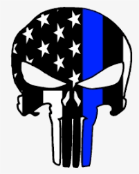High quality punisher skull gifts and merchandise. Blue Line Punisher Hd Png Download Kindpng