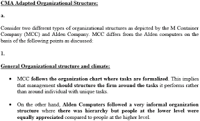 organizational structure types business studies for class