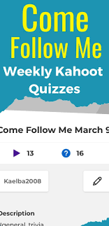 Regular jeopardy has two rounds with a total of 50 questions. Kahoot Quizzes For Come Follow Me Clarks Condensed