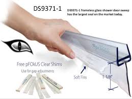 Carved from a solid block of aluminum, pfokus® thresholds have a seamless, unique look that is the sleekest way to prevent glass shower door leaks. Frameless Shower Door Sweep Shower Sweeps Pfokus Frameless Shower Door Sweep Glass Shower Shower Doors
