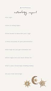 Astrology Horoscope Instagram Story Template Game Quiz Bingo Shethespy She The Spy Astrology Story Template Instagram Story Template