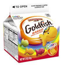 Gold fish in tic tac box. Buy Pepperidge Farm Goldfish Carton Colors American Food Shop