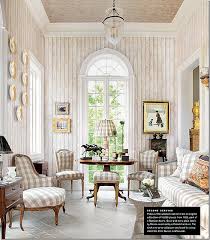 Taupe Check From Marvic Covers All The French Antiques The Walls Are Papered In A Birch Tree Print Home Interior Design Interior