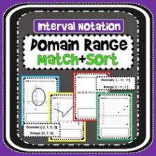 Domain And Range Sorting Activity Functions Math Sorting Activities Algebra Resources