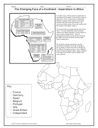 Create colored maps of africa showing up to 12 different country groupings with titles & headings. Unit 4 Imperialism In Africa Color Coded Colony Map