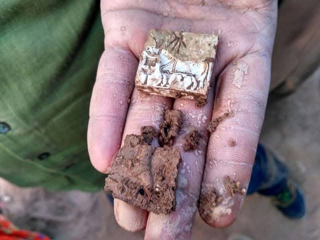 A Harappan Unicorn seal was recently found at Indus Valley ...