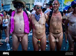 Hombres desnudos en el Pride Festival en Toronto, Canadá Fotografía de  stock 